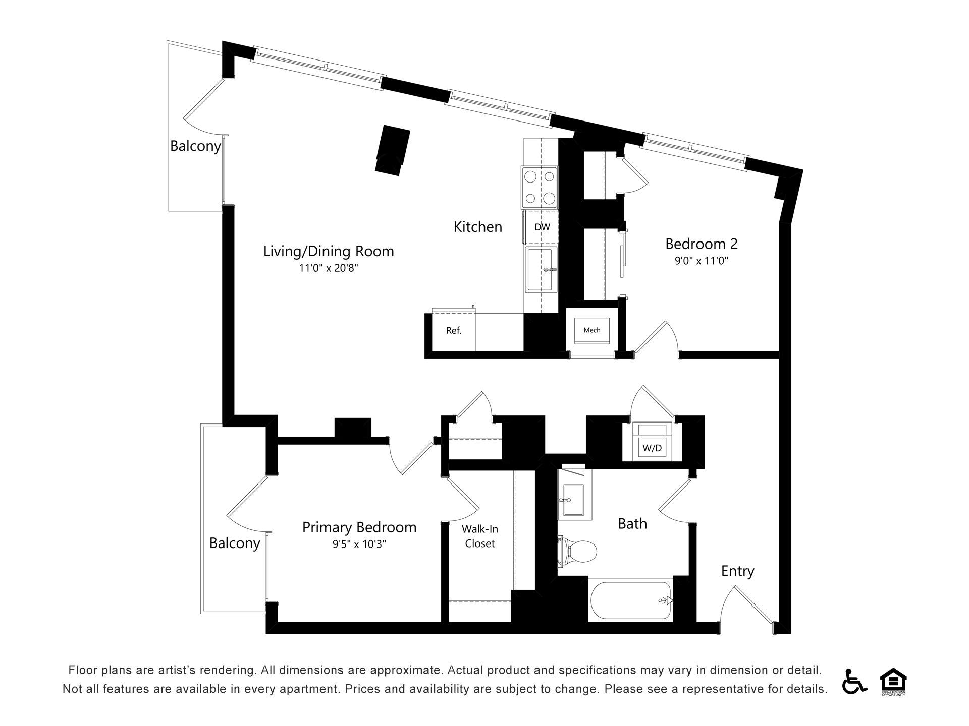 Floor plan layout diagram for B19